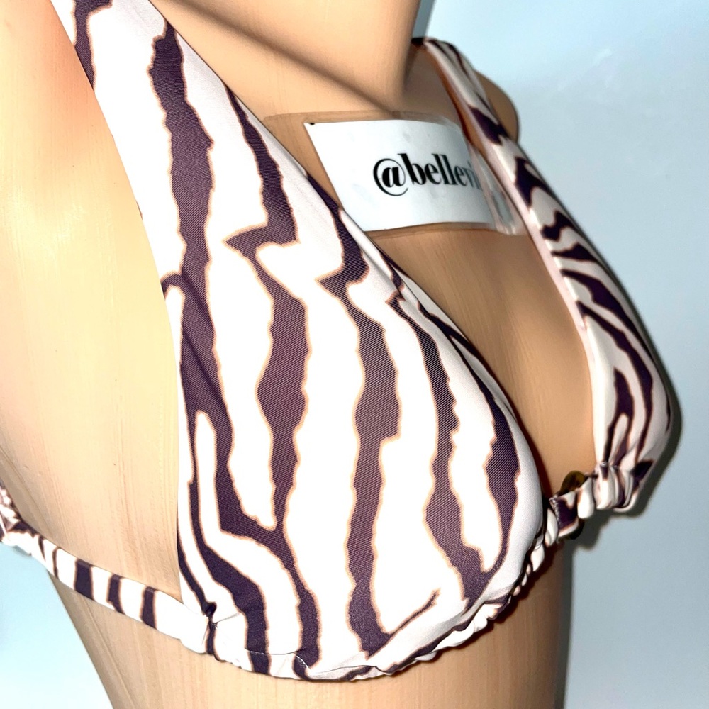 🆕Gianni Bini Neutral Zebra Swim Top $60 E133 * see other listings for bottoms
